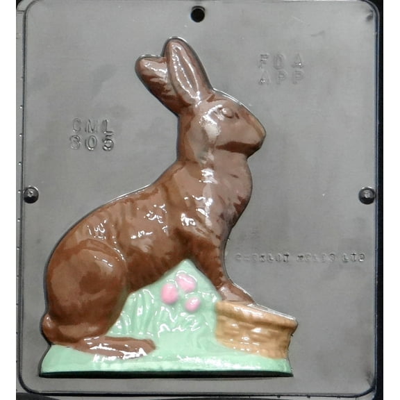 805 Bunny 7 1/4" Facing Right Chocolate Candy Mold