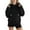 Black, variant on Women's Hoodie with Pocket, Sweatshirts Plus Size Button Hoodies, Long Sleeve Pocket Casual Pullover Tops Hoodied Black,Women's Plus S