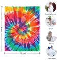 thumbnail image 4 of Colorful Rainbow Tie Dye Spiral Pattern Blanket,Comfortable Soft Flannel Throw Blanket,All Season,Warm Lightweight Blankets for Sofa Bed Couch Living Room Chair,30"x40", 4 of 4