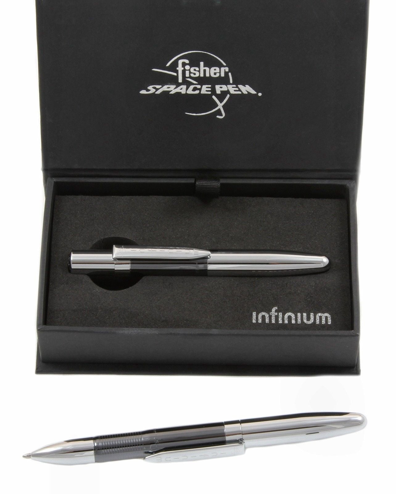 Fisher Space Pen Infinium Blk-Chrome Titanium Body Blue Ink