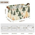 thumbnail image 3 of 2 Pcs Collapsible Storage Bins Fabric Shelf Baskets with Handles Closet Organizer Vintage Christmas Trees 16.9x11.4x10, 3 of 8