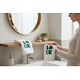 thumbnail image 6 of Serafina Home St. Patrick's Day Irish Hand Towels: Soft Absorbent Guest Luck Green Shamrock Clover Applique Embroidery, 100% Cotton, White 16" x 25", 6 of 7