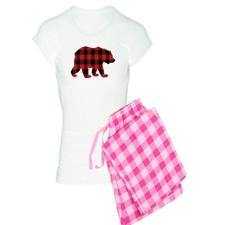 

CafePress - Buffalo Plaid Bear - Women s Light Pajamas