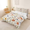 thumbnail image 3 of Erosebridal Kawaii Mushroom Queen Duvet Cover Set for Girls, Garden Daisy Dandelion Flower Bedding, Polka Dots Reversible, 3pcs 1 Duvet Cover and 2 Pillowcases, No Comforter, 3 of 6