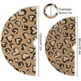 thumbnail image 3 of FMSHPON Leopard Heart Xmas Christmas Tree Skirt Stand Mat for Holiday Party Decoration Indoor Outdoor 36 inches, 3 of 6