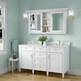 thumbnail image 5 of ANGELES HOME 55"x 30" Wall Mounted Medicine Cabinet with Mirrors, Solid Wood Mirror Cabinet Storage with 6 Shelves and 2 Soft-Close Doors, White, 5 of 10