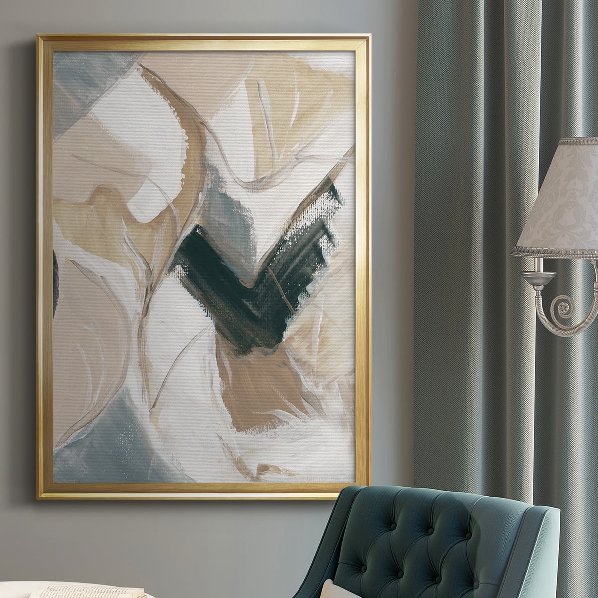 Marble Lines II Premium Framed Print - Ready to Hang