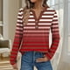 thumbnail image 1 of Ailaofu Womens Long Sleeve Tops Fall Button V Neck Graphic Shirts Dressy Casual Henley Tops Women Blouses, 1 of 5