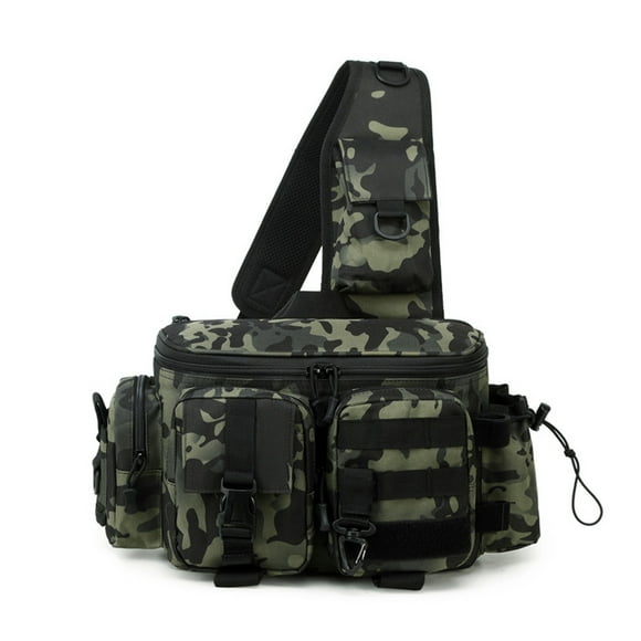 Yuarrent Bolso bandolera grande con zonificación científica, riñonera multiusos, bolso de hombro para hombre Ropa Deportiva, Zapatos camuflaje