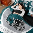 thumbnail image 4 of jejeloiu Rugby Ball Helmet 7-Piece Twin Bedding Sets,Football Sport Games Bedding Comforter Set For Kids Reversible, 4 of 8