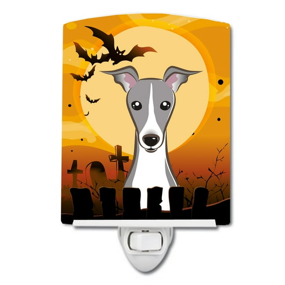 Caroline's Treasures BB1794CNL Halloween Italian Greyhound Ceramic Night Light, 6x4x3", multicolor