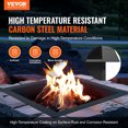 thumbnail image 2 of VEVOR Fire Pit Ring, 42x42 in Outer/36x36 in Inner Diameter, 10inch Height Square Fire Pit Insert, Heavy Duty Carbon Steel Liner DIY Campfire Ring above or In-Ground, for Outdoor Camping, Bonfires, 2 of 9