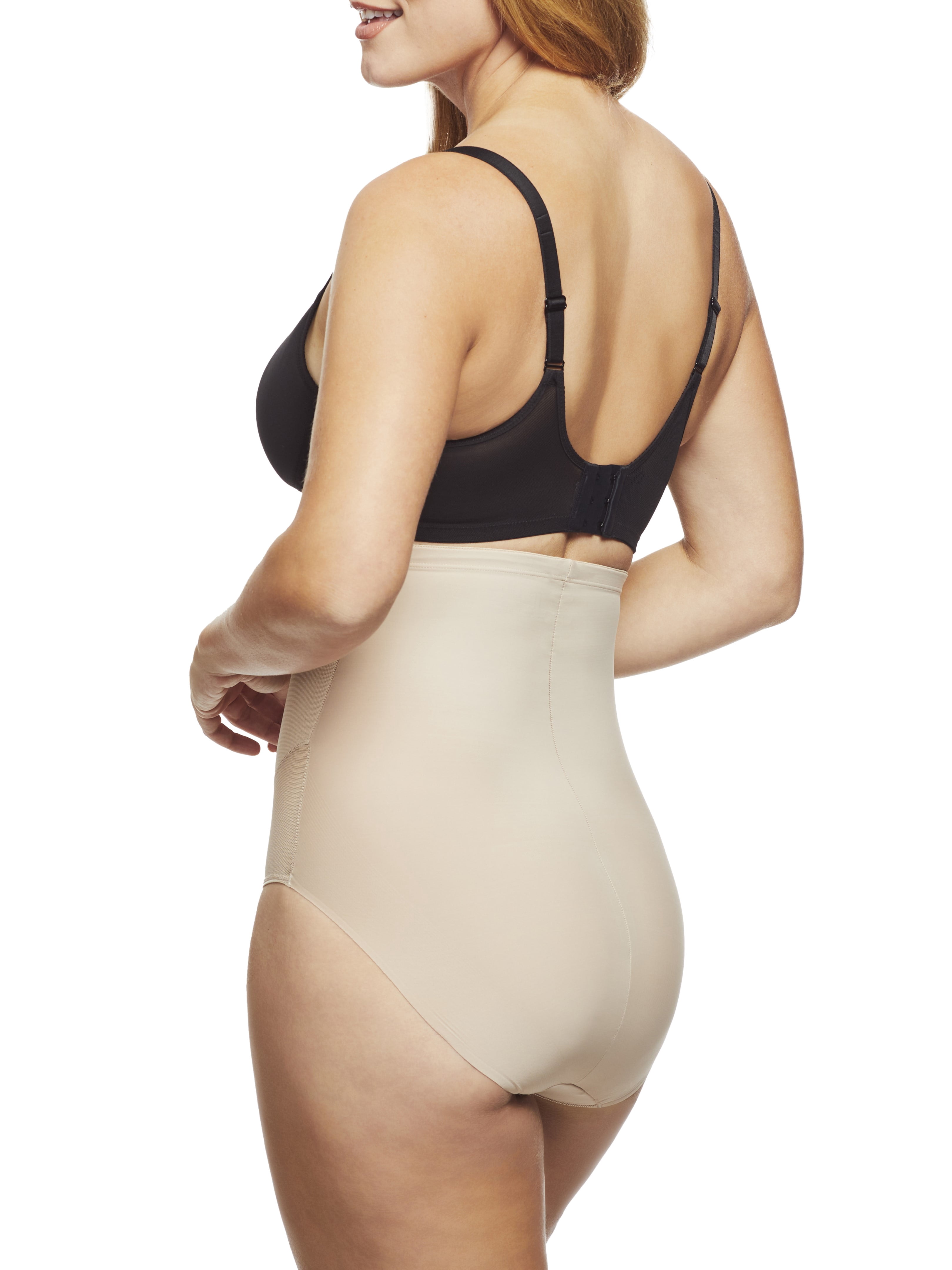 Girl Power by TC Intimates Women's Moderate Control Sheer Shaping High Waist Brief Shapewear