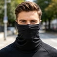 thumbnail image 5 of Camo Neck Gaiter for Men UV Protection Cooling Breathable Face Mask Bandana for Summer Sun Hiking Running Outdoor Sports,Black, 5 of 5