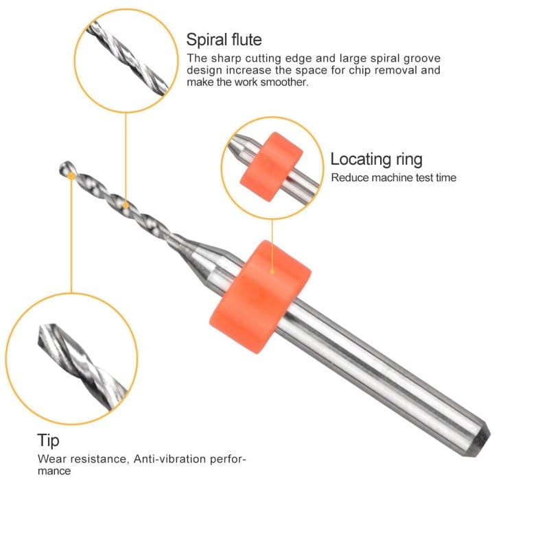 60pcs Precision Pin Vise Micro Drill Bits Hand Twist Drill Bits Set Rotary Tools Kit for Diy Assembling Electronics