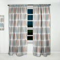 thumbnail image 2 of Designart 'Abstract Retro Drops V' Mid-Century Modern Curtain Panel, 2 of 5