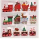 thumbnail image 5 of Tren de Navidad de madera pintada a mano, mini tren de Navidad de plástico, adornos navideños, adornos para fiestas, adornos de mesa de Navidad, 5 of 5