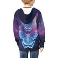thumbnail image 6 of Xoenoiee Butterfly Galaxy Girls Boys Zip-Up Hoodies Kids Fall Winter Warm Sweatshirt Jacket with Pocket Youth Long Sleeve Shirt Top Teen Clothes Outfits, 14-16 Years, 6 of 7