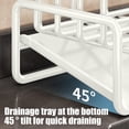 thumbnail image 4 of Kitchen Sink Caddy Organizer with Double Towel Bar, Over Sink Drying Rack for Sponge Soap and Brushes, Countertop Storage Tray with Inclined Drain for Kitchen and Bathroom, 4 of 6