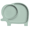 Sage Spoonfuls Elephant Silicone Divided Suction Base Baby & Toddler Plate, Sage