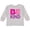 AC-Heather Grey, variant on Be Kind Logo in Pink and Purple Boys or Girls Long Sleeve Toddler T-Shirt