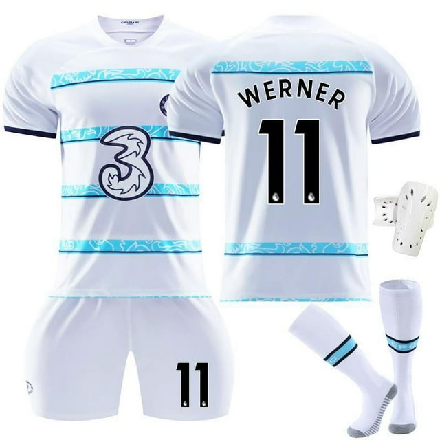 Chelsea FC away shirt 22-23 Kante football shirt for kids Werner 11 With socks+protect