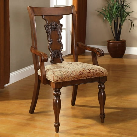 Furniture of America Bertrand Formal Arm Chair - Set of (Best Formal Dining Room Furniture)