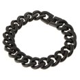 thumbnail image 1 of Cadena de eslabones cubanos Fernando Pulsera de cadena de eslabones cubanos Acero inoxidable Negro Tamaño, 1 of 8