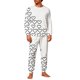 thumbnail image 3 of TaTaai Cozy Couple Matching Pajama Set, Christmas Valentine's Day Matching Loungewear, Long-Sleeve Round Neck Double Pocket Set Gift, 3 of 8