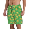 thumbnail image 2 of Kdxio Pumpkin Leaves Pattern Mens Casual Shorts - Drawstring Summer Beach Sports Shorts for Men, 2 of 5