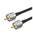 thumbnail image 3 of Cable UHF de cobre de alta calidad para radioaficionados, cable coaxial flexible duradero de baja pérdida con impedancia de 50 ohmios, conector PL-259 resistente al agua para conmutador de antena, 3 of 5