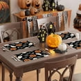 thumbnail image 4 of Boo Spooky Ghost Pumpkin Halloween Placemats Set of 4 Table Mats Table Decorations 12x18 Inch, 4 of 5