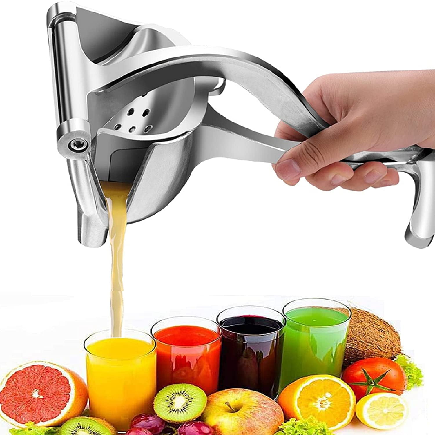 Stainless Steel Manual Juicer Hand Juice Press Squeezer Fruit Juicer Extractor 