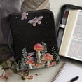 thumbnail image 5 of Xoenoiee Star Night Butterfly Mushroom Pattern Faux Leather Bible Cover for Men Women, Christian Zipper Bible Case with Handle Carrying Book Cover Study Bible Tote Bag, M, 5 of 7