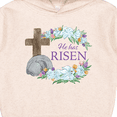 thumbnail image 3 of Inktastic Easter He Has Risen with Cross and Flowers Toddler Hoodie, 3 of 4