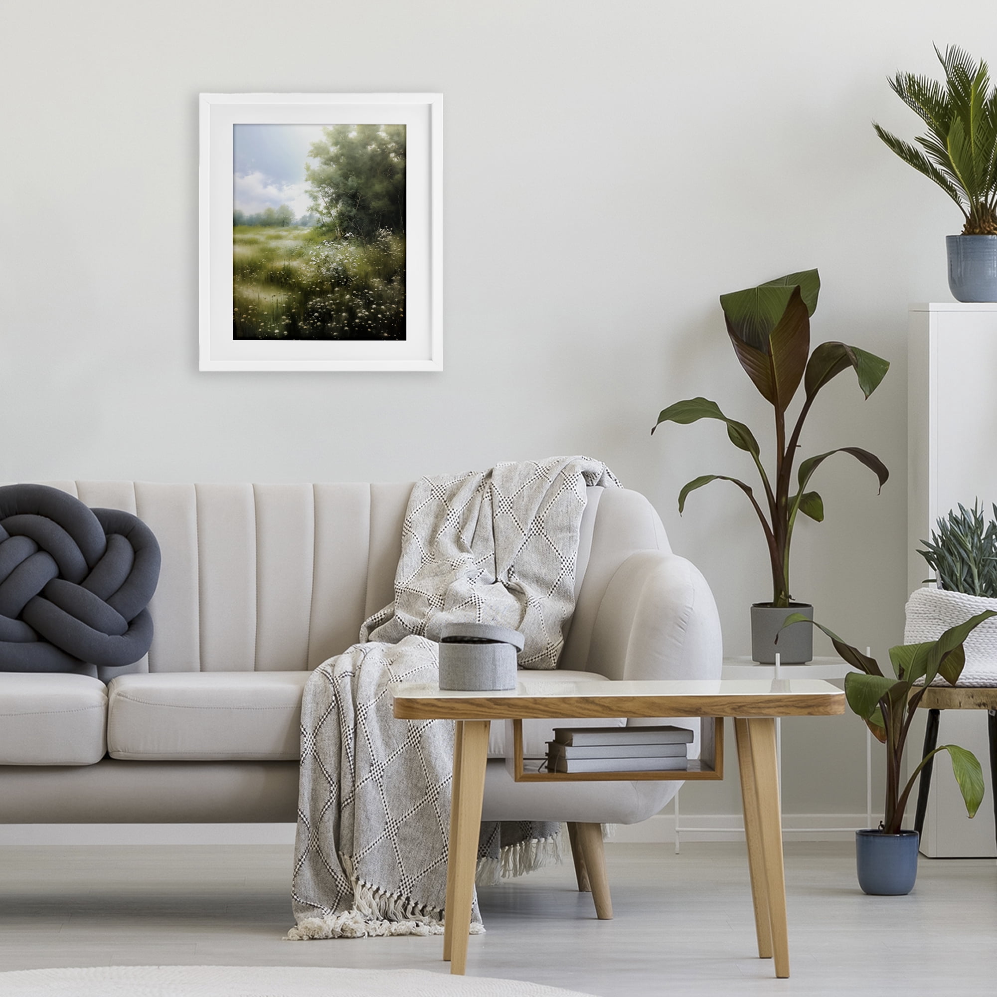 Stupell Industries Greener Pastures Landscape White Framed Print Under Glass, design by Heidi Kuntz