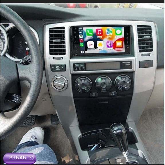 2 64G Android 13 Car Stereo for Toyota 4Runner 2003 2004 2005 2006 2007 2008 2009 Fit for Carplay Android Auto 7in Car Radio with GPS WiFi Bluetooth FM/RDS SWC Split Screen   AHD Backup Camera