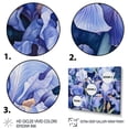 thumbnail image 3 of Designart "Purple Green Iris Impressions Artistic Elegance" Floral Metal Wall Décor Set, 3 of 5