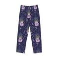 thumbnail image 4 of Goofa Lavender Flowers Printed Soft Pajama Pants for Men, Wide Leg Comfy Casual Lounge Yoga Pants-Large, 4 of 9