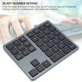 thumbnail image 3 of Pavé Numérique BT, Pavé Numérique Sans Fil Rechargeable, Clavier Externe 35 Touches pour Ordinateur Portable PC Tablette, Mode BT Sans Fil Double, 3 of 7
