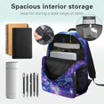 thumbnail image 6 of Uorisanigo Purple Truck Galaxy Kids Children School Backpack 17 inch, Durable Lightweight Daypack, Large Capacity Travel Rucksack for Kindergarten, Elementary and Sports, 6 of 7