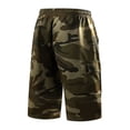 thumbnail image 4 of Homeyce Below the Knee Cargo Shorts for Men Long Capri Below the Knee Elastic Waist Shorts with Multi-Pockets Big and Tall Cargo Short Pants Running Joggers Outdoor Casual Short Pants,Brown S, 4 of 4