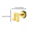 thumbnail image 5 of HOOUN Music Note Eighth Note Stud Earrings Gift For Music Lover-Black, 5 of 5