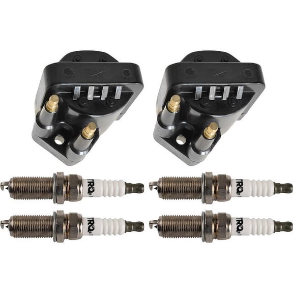 Ignition Coil and Spark Plug Kit 6 Piece - Compatible with 2000 - 2002 Saturn SL2 2001