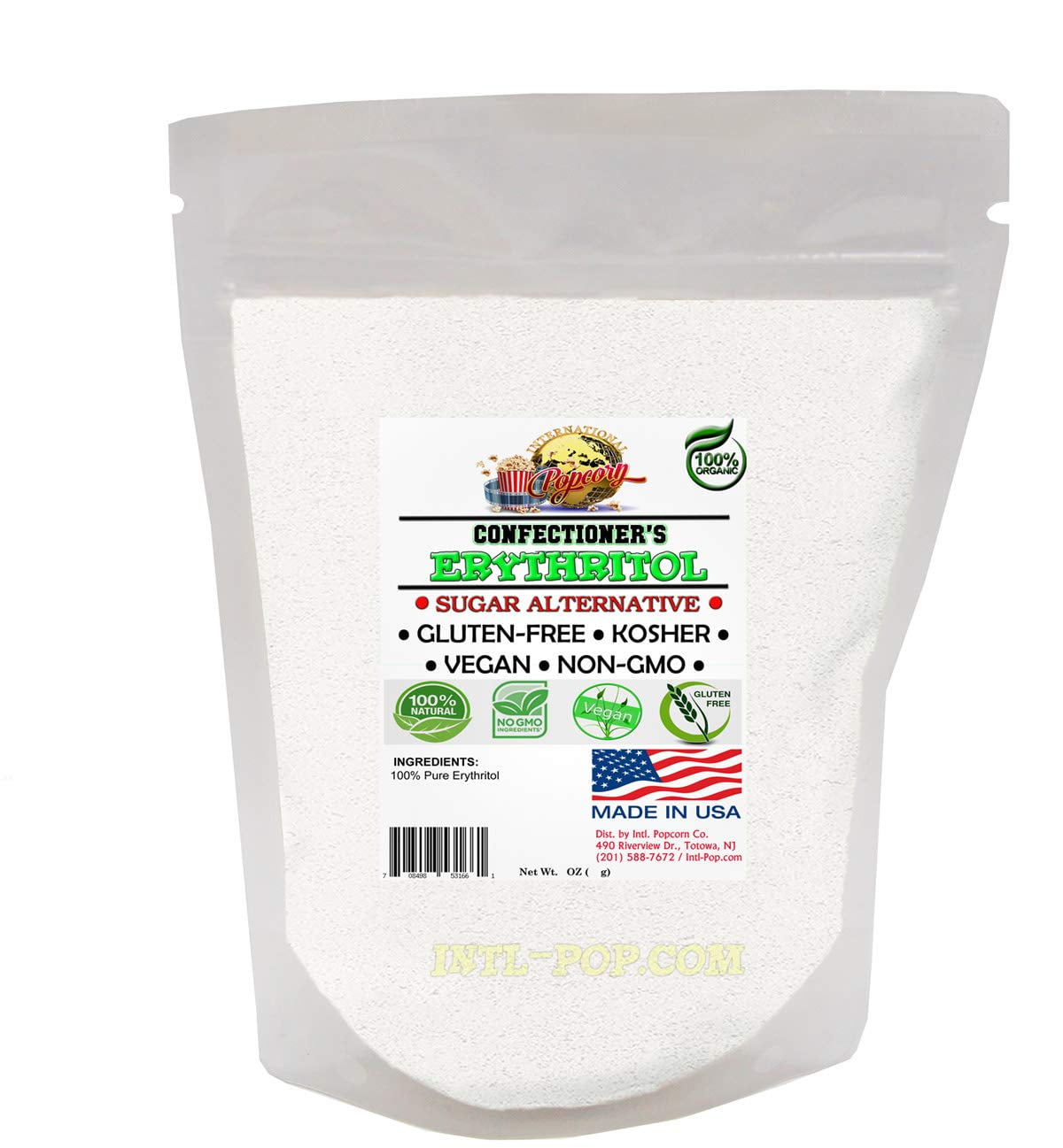 Erythritol Sweetener Powdered - KETO, Diabetics & Low Carb Dieters - No