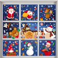 thumbnail image 4 of Calcomanías navideñas para ventana, pegatinas para ventana, copo de nieve, ciervo, Papá Noel, decoración del país de las maravillas de invierno, 4 of 4