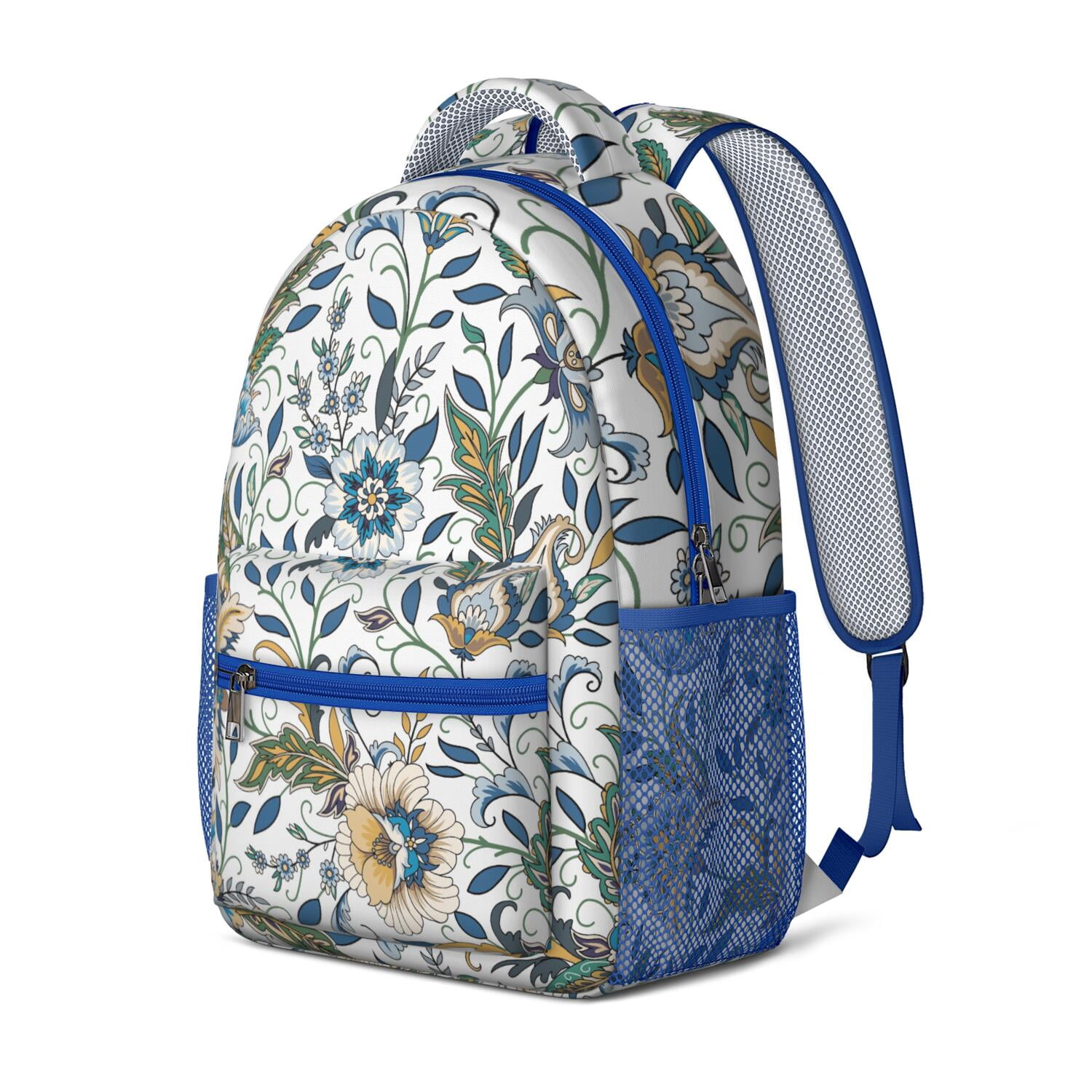Geometric Paisley Design Waterproof Backpack - Elegant Ergonomic Bookbag for Commuters & Students