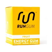 Run Gum Fruit Energy Gum 50mg Caffeine Taurine & B-Vitamins per Piece, 24 Pieces (Pack of 12)