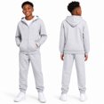 thumbnail image 2 of Quad Seven Boys Fleece Jogger Set Cozy Soft Basic Solid Full Zip Hoodie and Sweatpants 4 Piece, 2 of 7