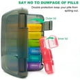 thumbnail image 3 of Weekly Pill Organizer 3 Times a Day, Travel 7 Day Pill Case Daily Medicine Organizer Pill Container with Large Compartments for Medication, Vitamins, Fish Oils and Supplements (Black), 3 of 7